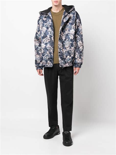 versace jeans couture floral printed button down far fetch|Versace Jeans.